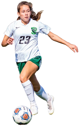 A female soccer player